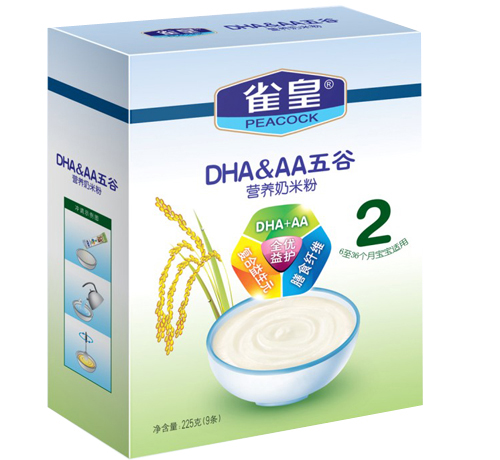 雀皇225g五谷營養(yǎng)奶米粉(2段)