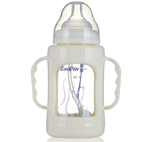 皇嬰寬口雙層防爆玻璃奶瓶200ml