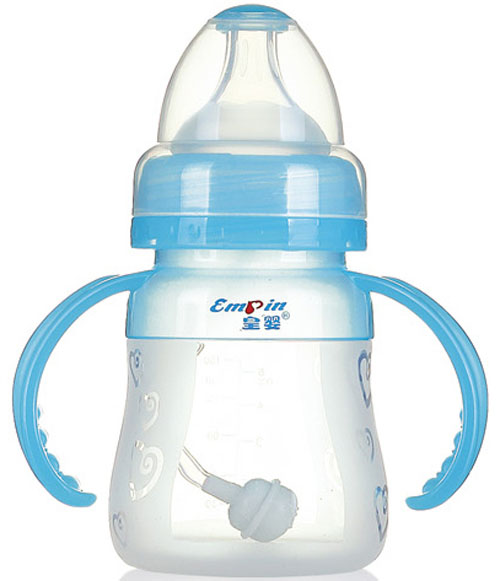 皇嬰寬口硅膠自動(dòng)奶瓶150ml藍(lán)色