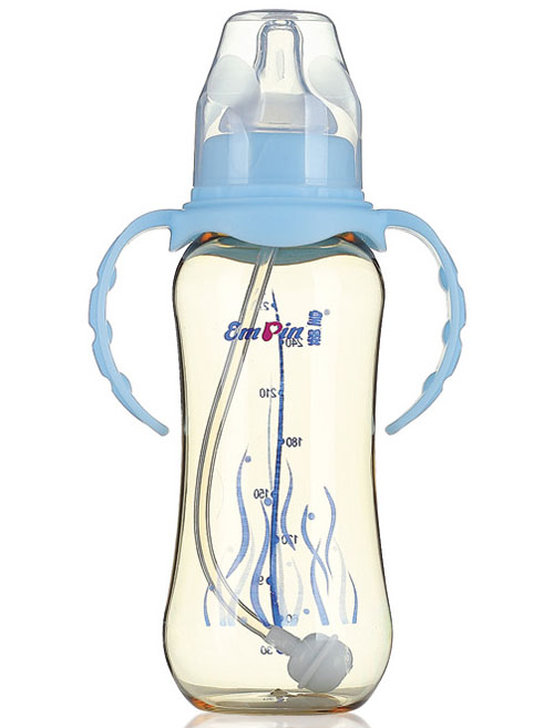 皇嬰PPSU標(biāo)口圓弧自動奶瓶270ml藍(lán)色
