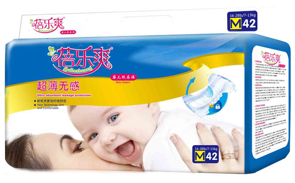 蓓樂(lè)爽超薄無(wú)感嬰兒紙尿褲M(mǎn)碼42片