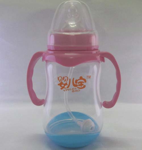 嬰兒寶300ML寬口徑錐形自動(dòng)手柄奶瓶