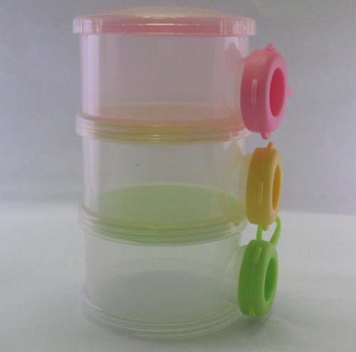 嬰兒寶便攜式三層粉格盒