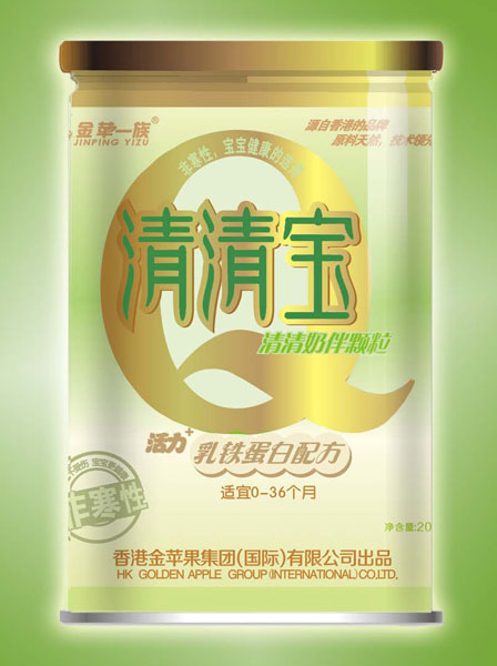 金蘋(píng)一族乳鐵蛋白配方清清寶