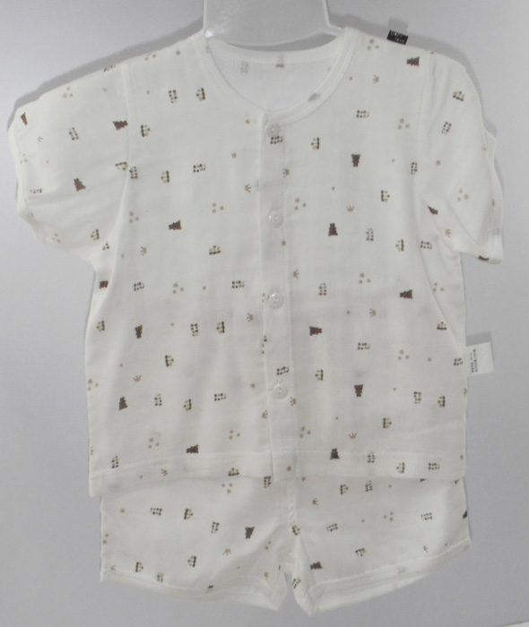 娃愛(ài)的蓓蓓紗布花紋開(kāi)衫內(nèi)衣