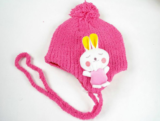 幼之戀可愛卡通護耳帽粉色