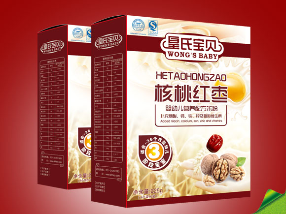 皇氏寶貝盒裝核桃紅棗營養(yǎng)米粉3段