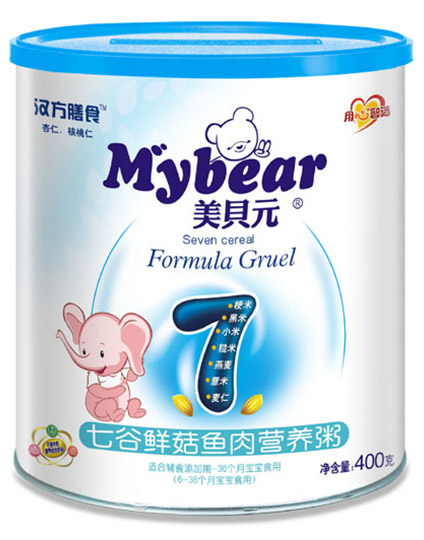 美貝元七谷鮮菇魚肉營養(yǎng)粥