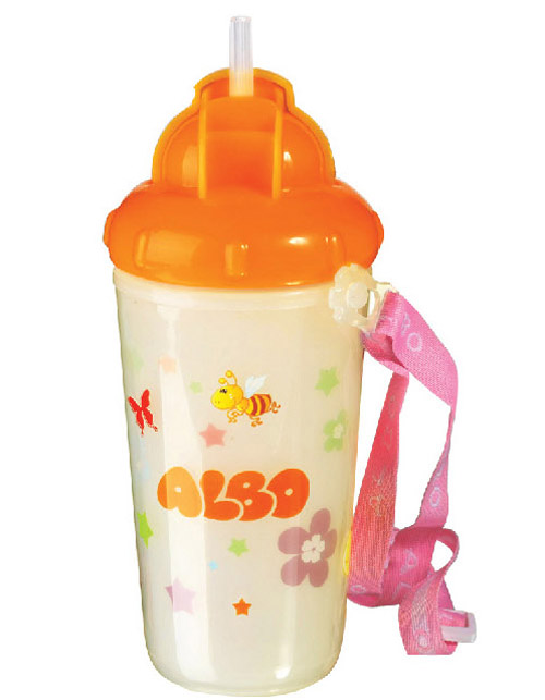 愛樂寶雙層保險杯270m橘色