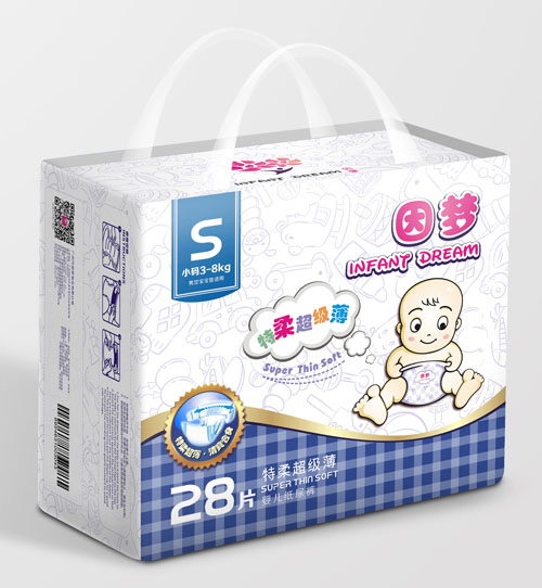 因夢(mèng)特柔超級(jí)薄嬰兒紙尿褲S碼28片