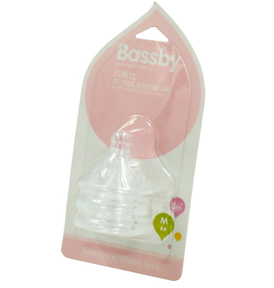 貝斯比寬口母乳實(shí)感奶嘴(三個(gè)裝)M碼