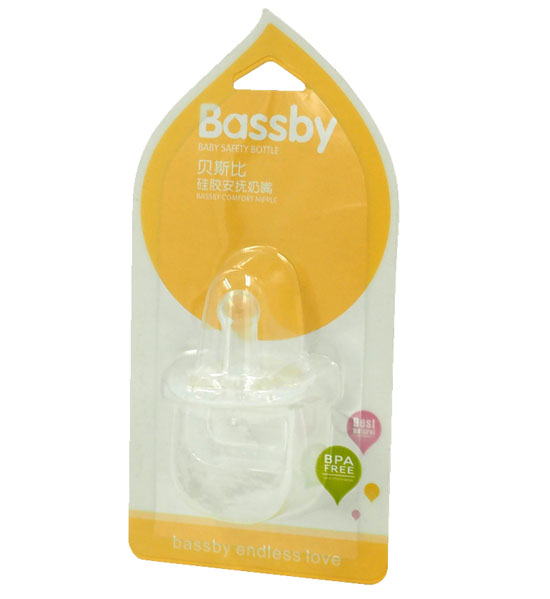 貝斯比透明硅膠安撫奶嘴(圓頭)