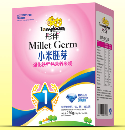 彤伴強化鐵鋅鈣小米胚芽米粉盒裝1段