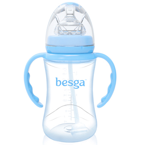 貝仕嘉花形寬口PP奶瓶240ml