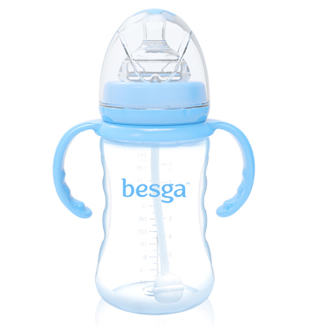 貝仕嘉手指形PP奶瓶(配訓(xùn)練手柄)240ml