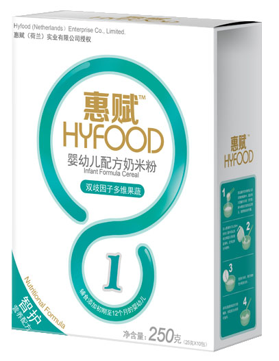惠賦雙歧因子多維果蔬嬰幼兒配方奶米粉盒裝