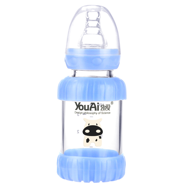 幼愛防摔感溫晶鉆玻璃標(biāo)口奶瓶120ml