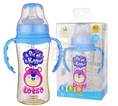 迪士尼寶寶寬口徑手柄吸管PPSU奶瓶(大號)270ml