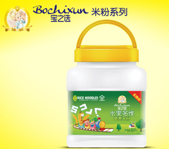 寶之選水果多維營養(yǎng)米粉800g桶裝