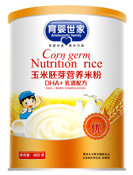 育嬰世家DHA+乳清配方玉米胚芽營養(yǎng)米粉