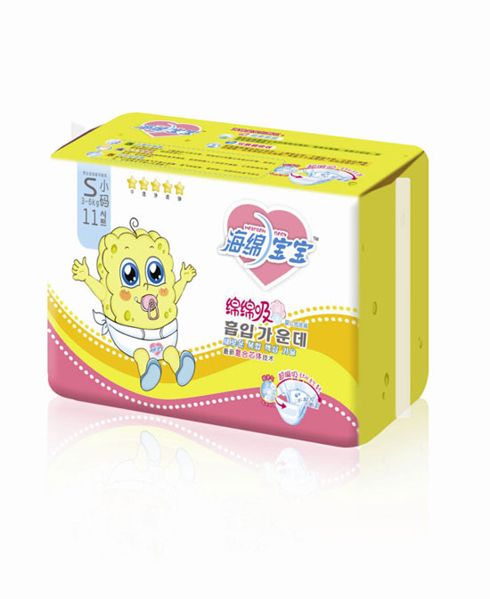 海綿寶寶綿綿吸嬰兒紙尿褲S小碼