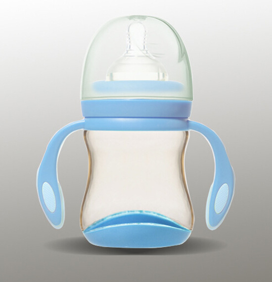 愛弗圖西180MLPPSU寬口帶手柄奶瓶(湖藍(lán))