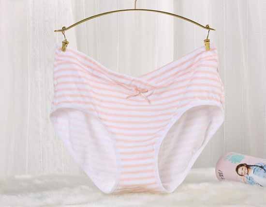 元曼活力孕動(dòng)518低腰舒柔內(nèi)褲(粉紅條紋)
