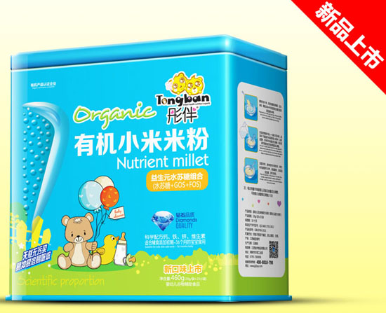 彤伴益生元水蘇糖組合有機(jī)小米米粉鐵聽