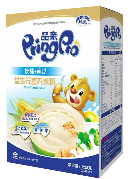 品親益生元核桃南瓜營養(yǎng)米粉