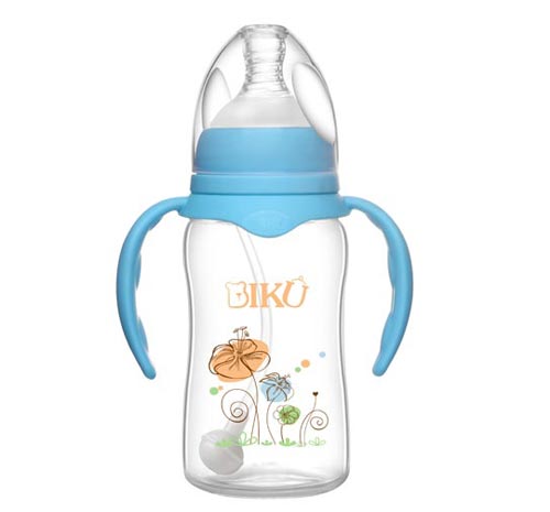 比酷熊嬰幼兒PP奶瓶藍(lán)色