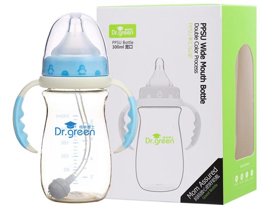 格林博士PPSU寬口奶瓶300ML藍(lán)色