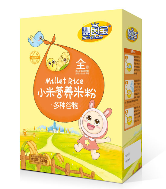 慧因?qū)毝喾N谷物盒裝小米營(yíng)養(yǎng)米粉