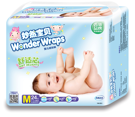 妙然寶貝舒適芯嬰兒紙尿褲M碼24片