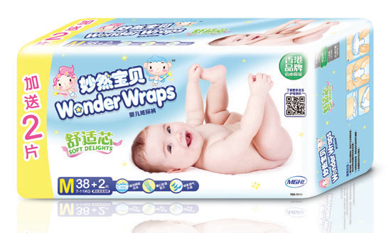 妙然寶貝舒適芯嬰兒紙尿褲M碼40片