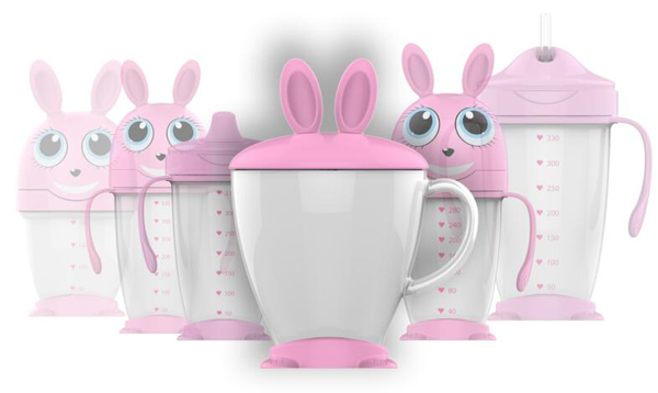 綠糖生活蜂蜜兔子水杯330ml