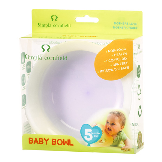 玉米田嬰童淺碗-粉紫