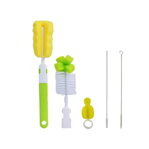 盟寶奶瓶刷5件套 粉綠兩色