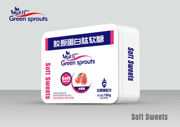 小綠芽膠原蛋白肽軟糖-水蜜桃
