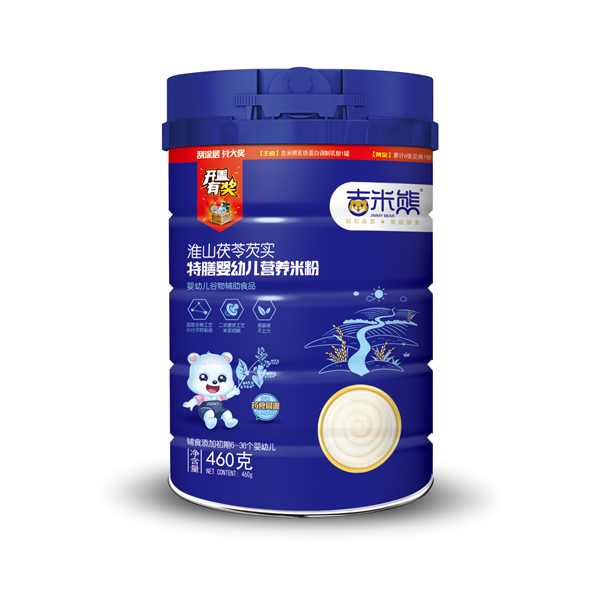 吉米熊淮山茯苓芡實(shí)特膳米粉 460g聽(tīng)裝