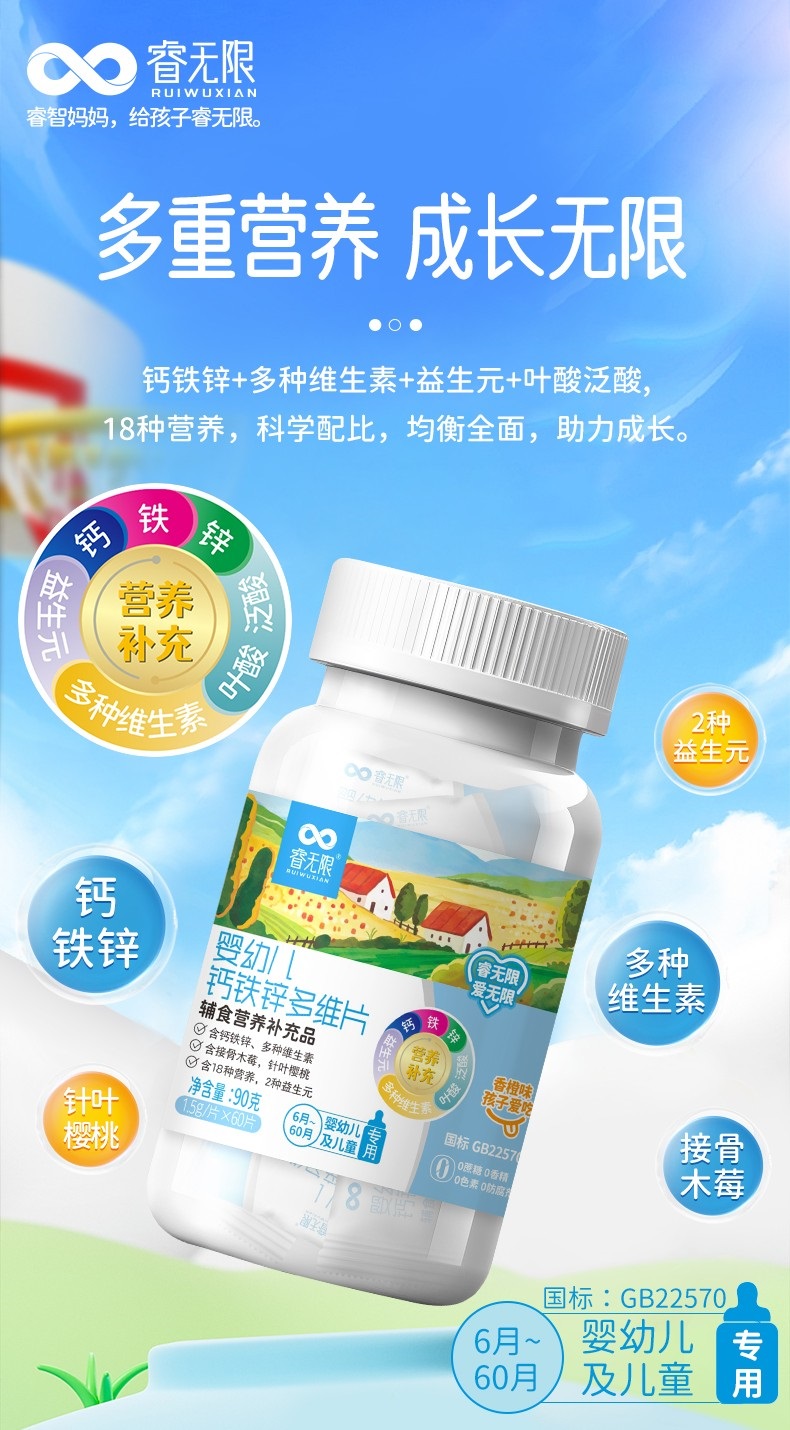 睿無限鈣鐵鋅多維片