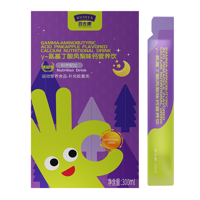 百合康綠冠軍γ-氨基丁酸鳳梨味鈣營養(yǎng)飲