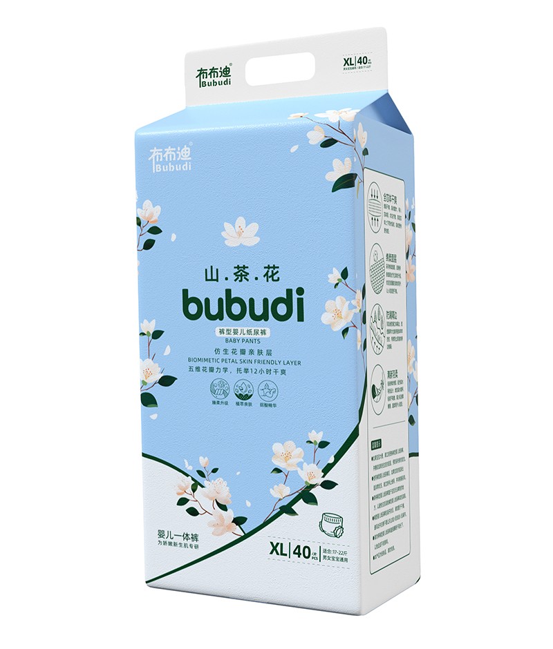 布布迪山茶花褲型嬰兒一體褲XL