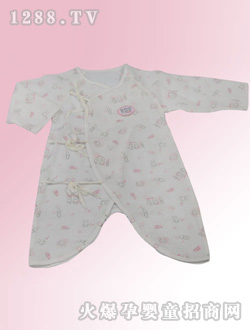 安嬰寶小碎花嬰兒連體衣