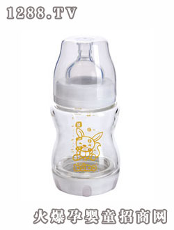 樂(lè)兒寶玻璃防吐奶奶瓶 (150毫升 寬口徑)BP512