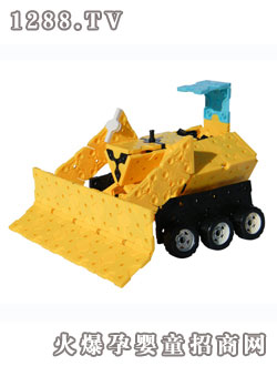 科翔積木玩具推土機(jī)