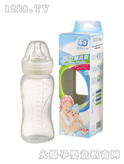 樂樂寶貝寬口徑食品級(jí)PP奶瓶