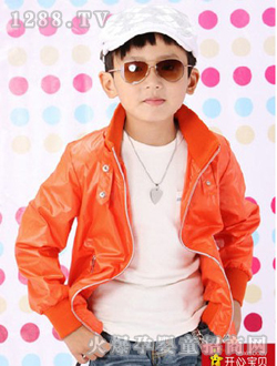 開(kāi)心寶貝橙色外套