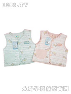 安嬰寶嬰兒夾棉馬甲