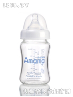 寬口徑晶鉆玻璃奶瓶150ml