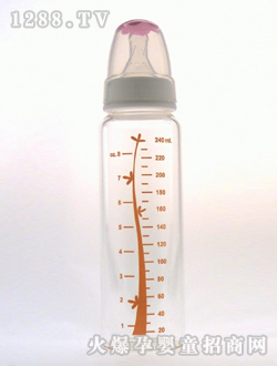 晶鉆玻璃奶瓶240mL紅樹(shù)